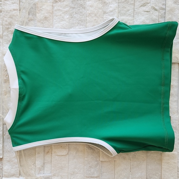 NWOT Salt Gypsy FP Womens Crop Surf Top Swimwear Green Sleeveless Size M New - Picture 11 of 13